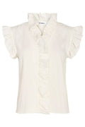 Sueda Frill Top | White | T-Shirt fra Co'couture