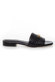 Sunshine Girls Croco | Black | Slippers fra Copenhagen Shoes