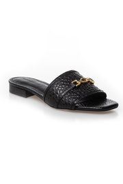 Sunshine Girls Croco | Black | Slippers fra Copenhagen Shoes