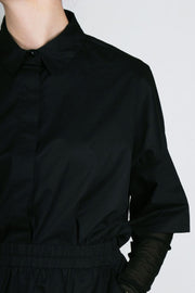 Susan Ss Short Shirt | Black | Skjorte fra Liberté