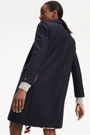 Belle Wool Blend Classic Coat | Mørkeblå | Uld jakke fra Tommy Hilfiger