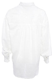 Tate Shirt | White | Hvid broderet skjorte fra Noella