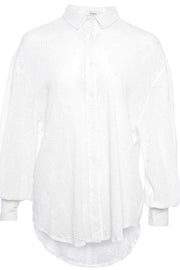 Tate Shirt | White | Hvid broderet skjorte fra Noella