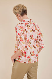 Therica Fleur SS Shirt | Silver Pink | Skjorte fra Mos Mosh