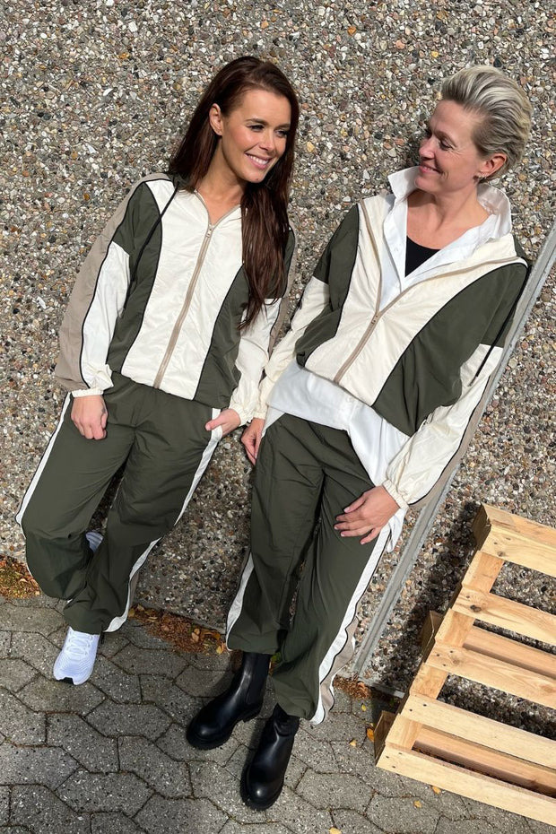 Trainer-Pants | Olive Night w. Seedpearl | Bukser fra Freequent