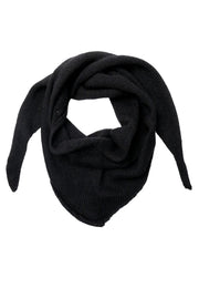Triangle Knitted Scarf | Black | Tørklæde fra Black Colour