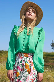 Sue Shirt |  Green | Skjorte fra Lollys Laundry