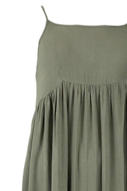 Vivi Long Strap Dress | Army | Maxi strop kjole fra Black Colour