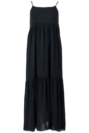Vivi Long Strap Dress | Sort | Maxi strop kjole fra Black Colour
