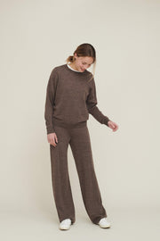 Vera Sweater | Brown mel | Bluse fra Basic Apparel