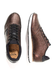 YDUN METALLIC | Copper | Mørkebrune sneakers fra WODEN