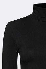 SLD Roll-NK Top | Black | Rullekrave bluse fra Tommy Hilfiger