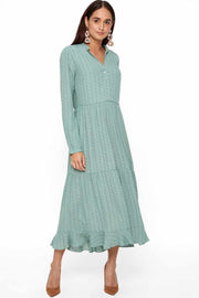 Monja LS Dress | Loden frost | Kjole med print fra YAS
