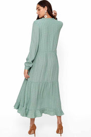 Monja LS Dress | Loden frost | Kjole med print fra YAS
