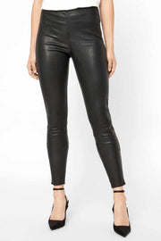 Zeba Stretch Leather Legging | Sort | Læder leggings fra YAS