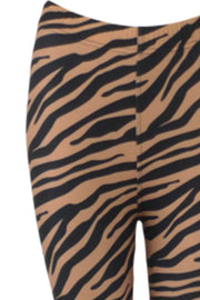 Zen Zebra Leggings | Camel | Leggings med zebra print fra Black Colour