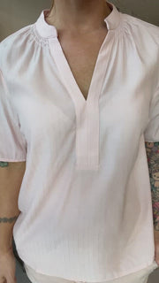 Ralda Blouse Short Sleeve | Lotus | Bluse fra Freequent
