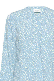 Adney Blouse Pearl Dorma | Chambray Blue | Bluse fra Freequent
