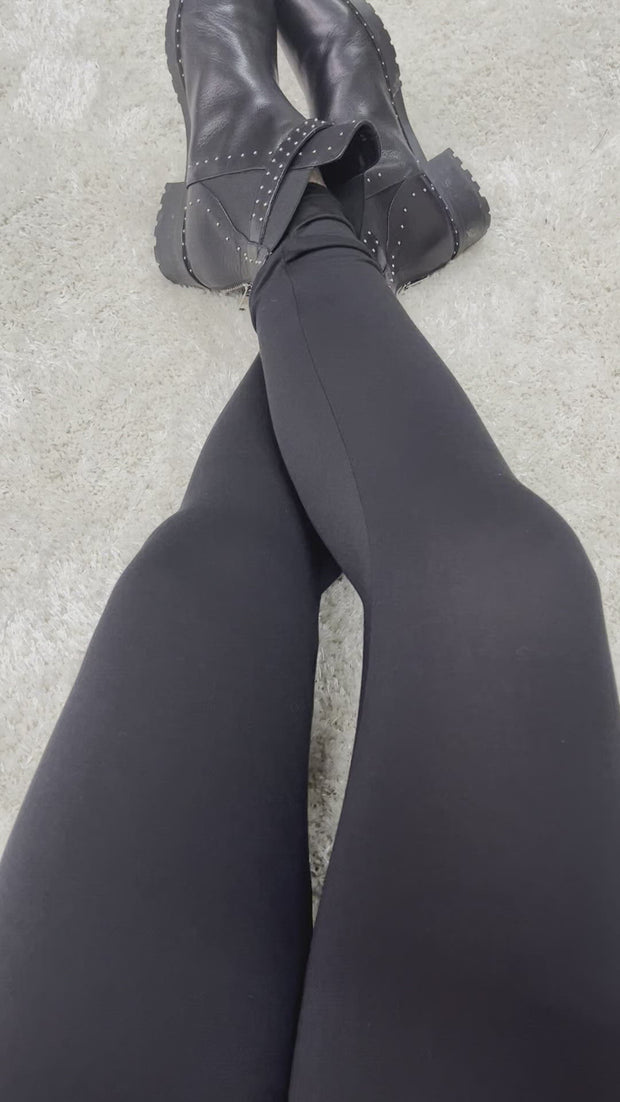 Alma Leggings Fleece  | Black | Fleece leggings fra Liberté