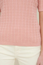 Aline ss Sweater | Rose tan | Bluse fra Basic Apparel