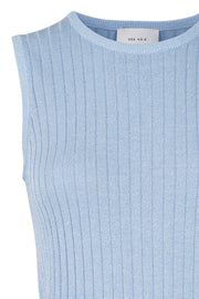 Ally solid knit waistcoat | Light blue | Vest fra Neo Noir