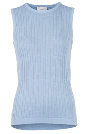 Ally solid knit waistcoat | Light blue | Vest fra Neo Noir