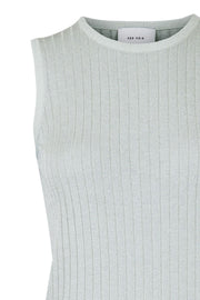 Ally solid knit waistcoat | Mint | Vest fra Neo Noir