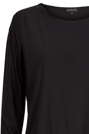 Alma LS Frill T-shirt | Black | Langærmet t-shirt fra Liberté