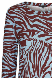 Alma Long dress | Zebra | Kjole med rynker fra Liberté Essentiel