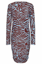 Alma Long dress | Zebra | Kjole med rynker fra Liberté Essentiel