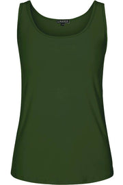Alma tank top | Green | Top med brede stropper fra Liberté Essentiel
