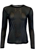 Annie Mesh Bluse | Schwarz | Mesh Bluse von Black Colour