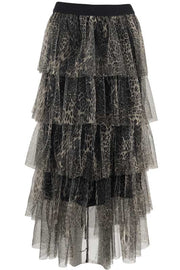 Aida Skirt | Army Leo | Tyl nederdel med print fra Black Colour