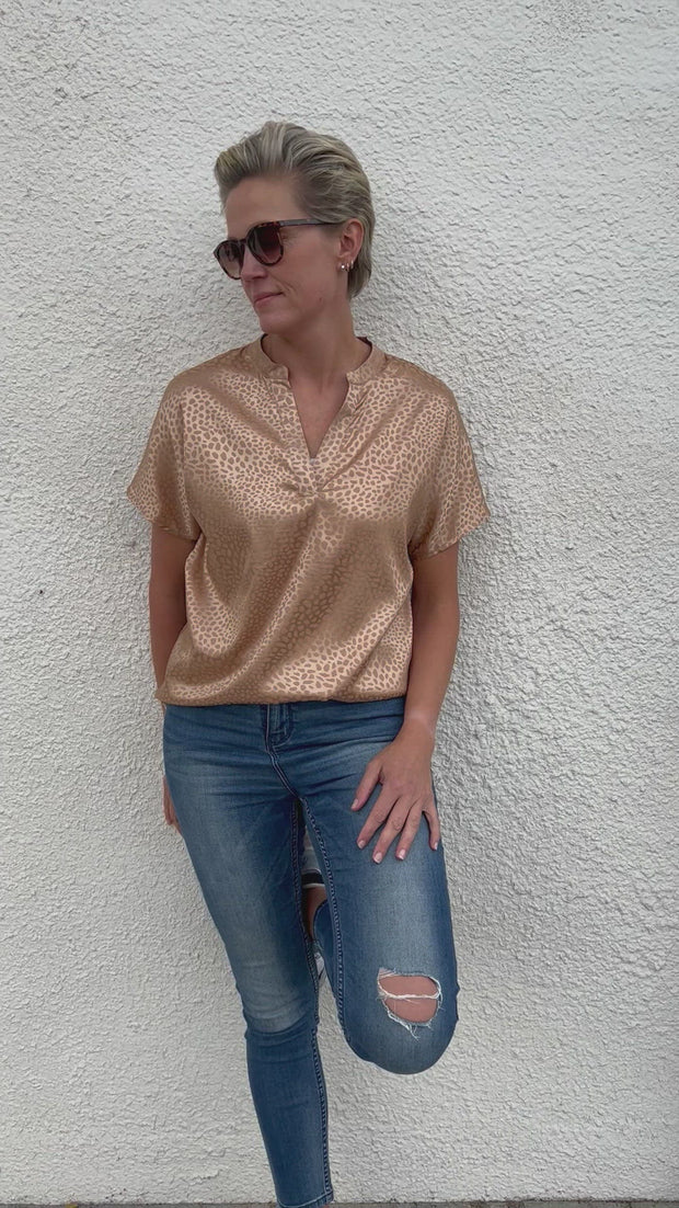 Indio Top  | Solid Leo Taupe | Top fra French Laundry