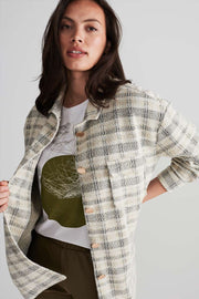 Beatrix Shirt Jacket | Birch Mix | Ternet jakke fra Freequent