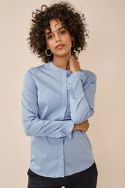 Mattie Sustainable Shirt | Bel Air Blue | Skjorte fra Mos Mosh