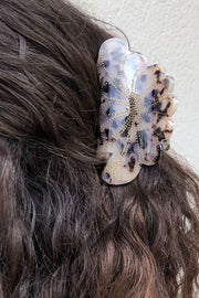 Beverly Claw | Leopard / Turtle | Blomster hårklemme med sten fra Pico