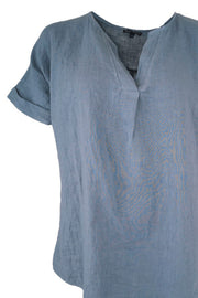 Lima Linen S/S Shirt | Lt. Blue | Skjorte fra Black Colour