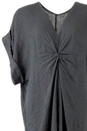 Leah Linen Dress | Dark Grey | Kjole fra Black Colour