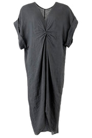 Leah Linen Dress | Dark Grey | Kjole fra Black Colour