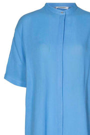 Crepe Tunic Shirt | Pale Blue | Bluse fra Co'couture