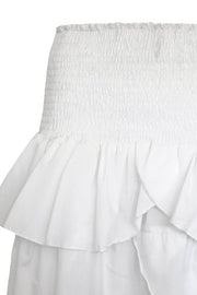 CARIN SKIRT | White | Kort nederdel med flæser fra NEO NOIR