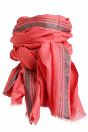 Clementine scarf | Coral | Tørklæde med glimmer fra Stylesnob