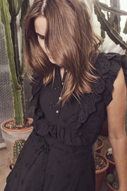 Leila Anglaise Top | Black | Bluse fra Co'couture