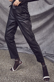 Phoebe Leather Pant | Sort | Læder bukser fra Co'Couture