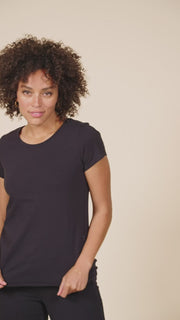 Arden Organic O-SS Tee  | Black | T-Shirt fra Mos Mosh
