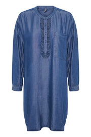 CUmindy Long Shirt | Dark Blue Wash | Skjorte fra Culture