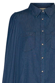 Dobby Sh | Medium blue | Skjorte fra Freequent