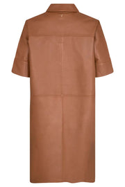 Ester Leather Dress | Toasted Coconut | Kjole fra Mos Mosh