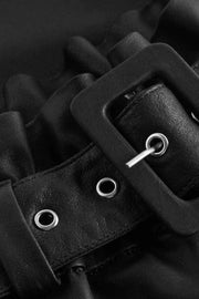 Pant w Belt | Black | Læder bukser fra Depeche